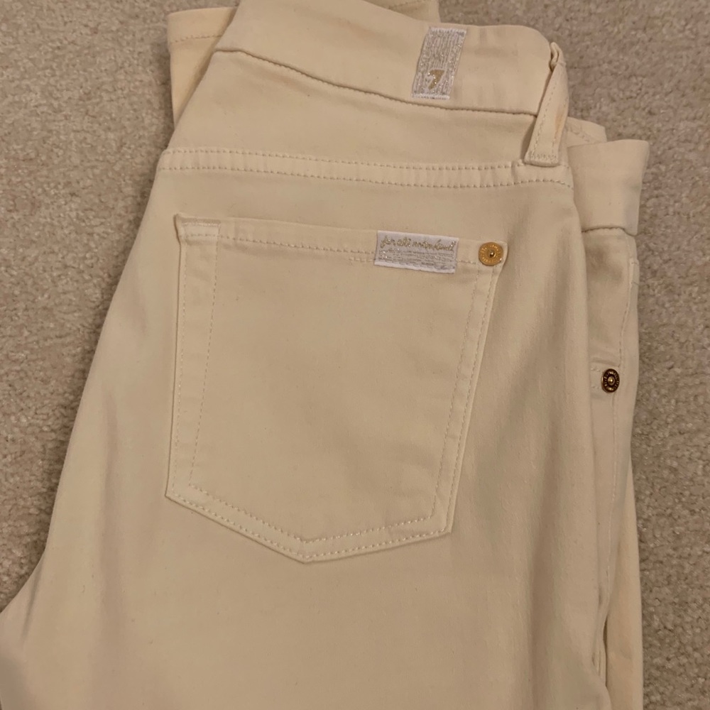 7 For All Mankind Winter White Jeans - Picture 4 of 6